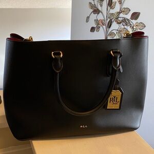 Lauren Ralph Lauren Black and Gold Tote